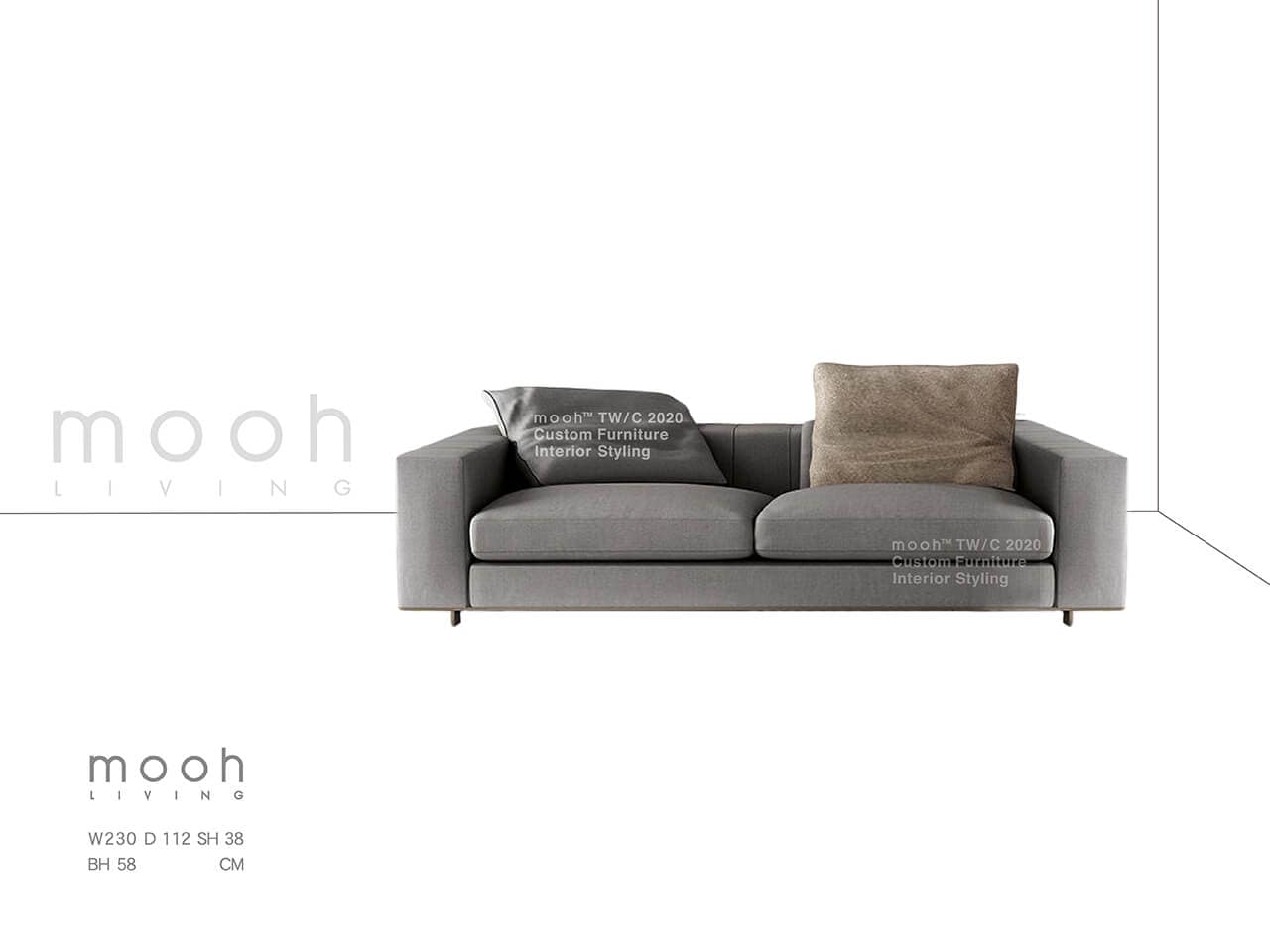mooh Living 丹佛 │三人沙發