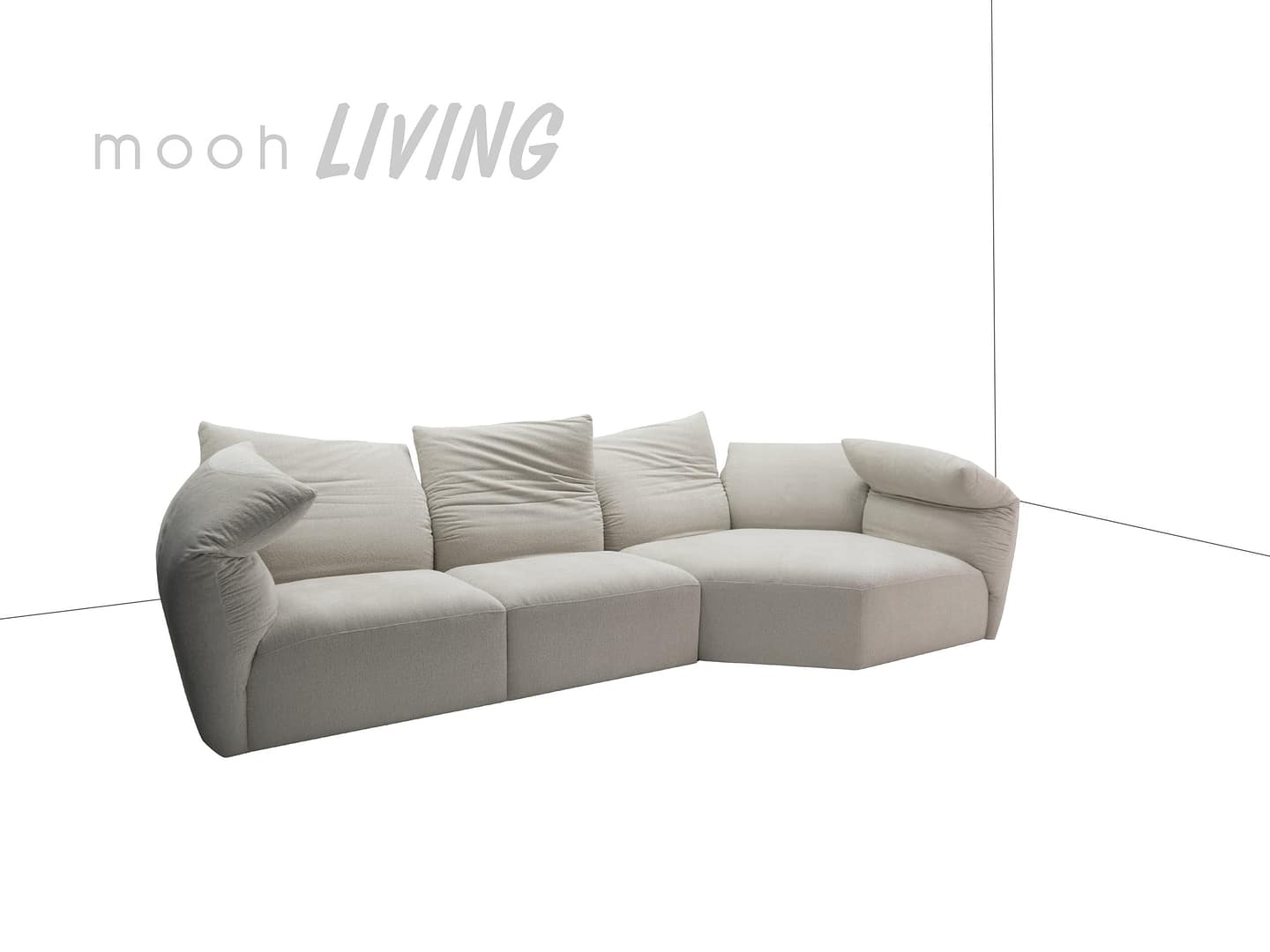 mooh Living 洛林｜ L型花瓣沙發- 334