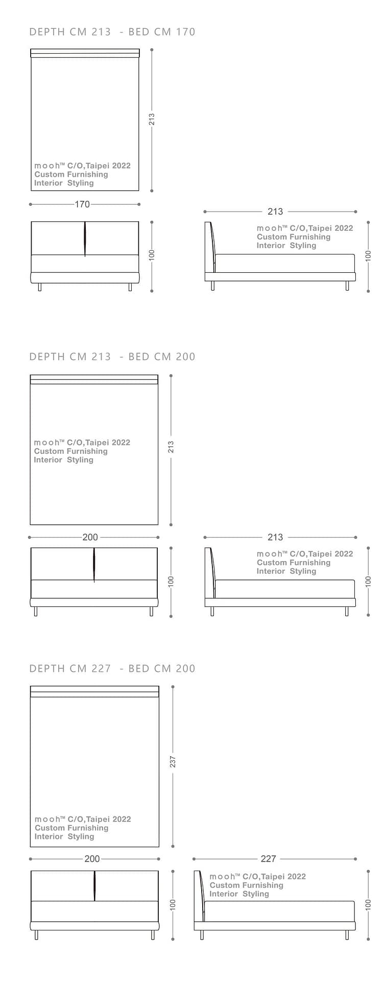 mooh Living 肯尼士│床-詳細規格