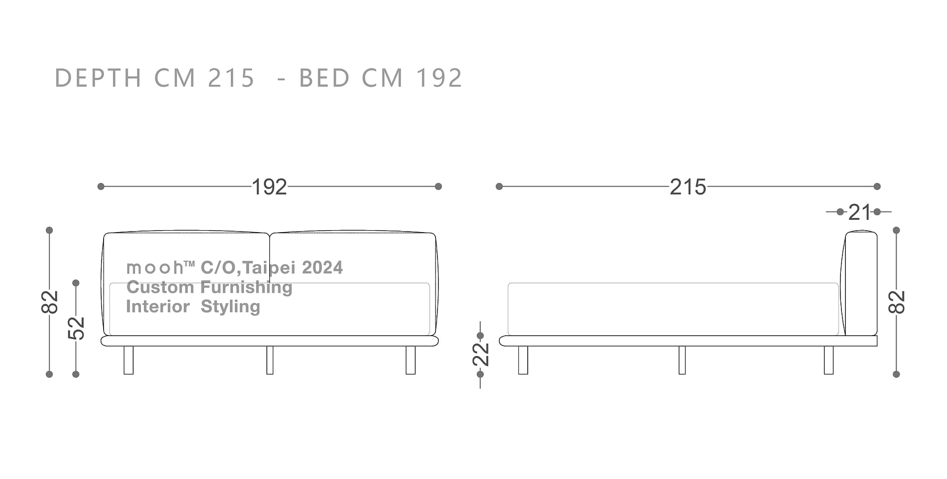 mooh Living 伊倫 │ 床-詳細規格