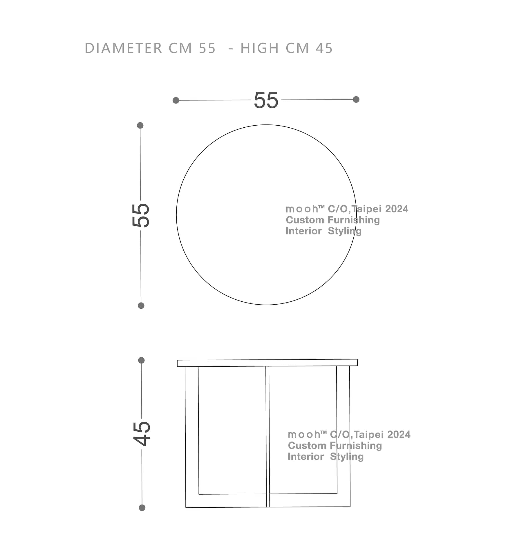 mooh Living 松奈｜邊几-詳細規格