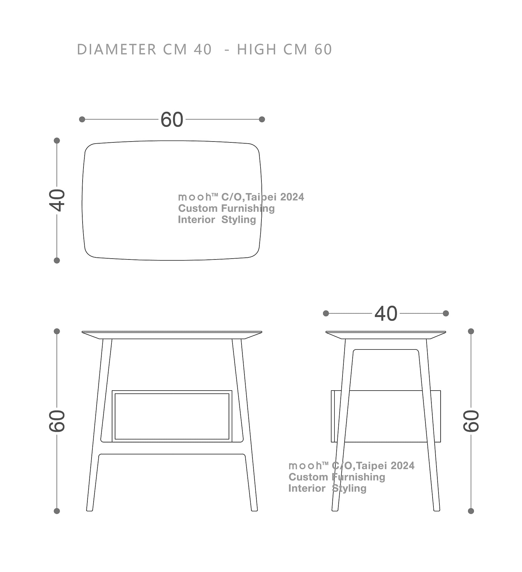mooh Living 阿爾邦｜邊几-詳細規格