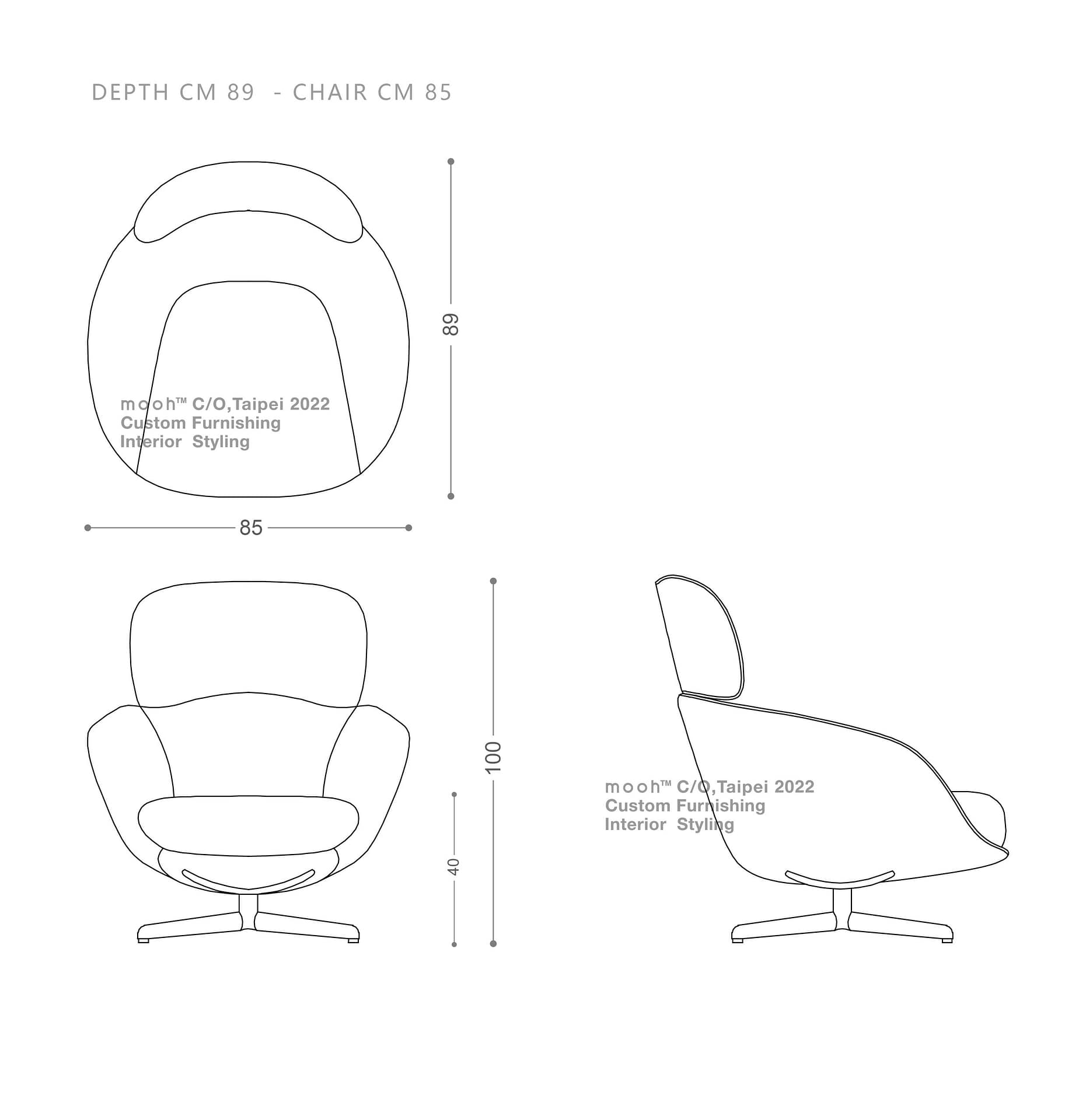 mooh Living 柏林 │單人沙發-詳細規格
