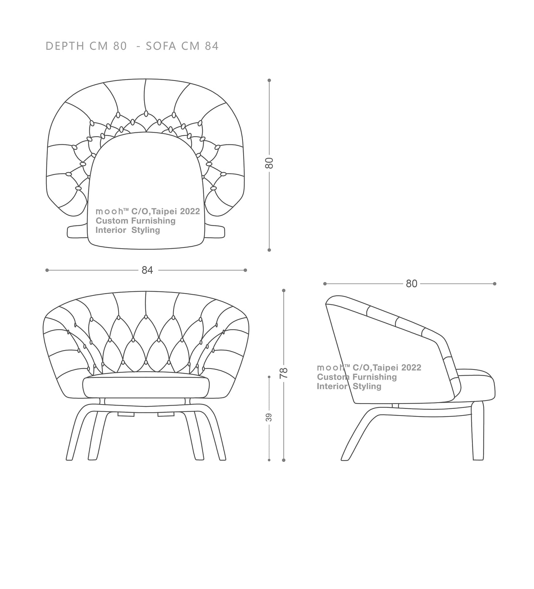 mooh Living 華生｜單人沙發-詳細規格