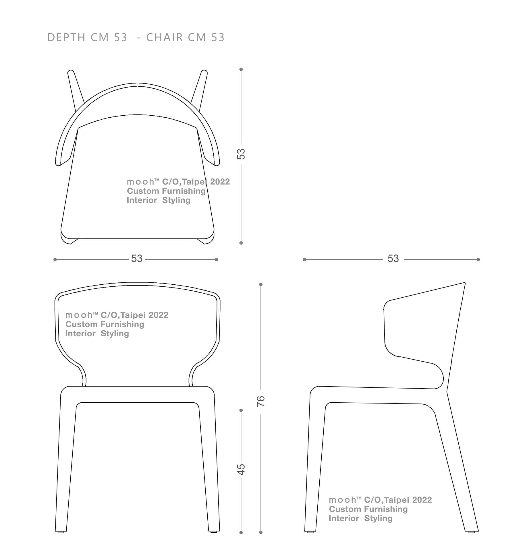 mooh Living 芙尼｜扶手餐椅-詳細規格
