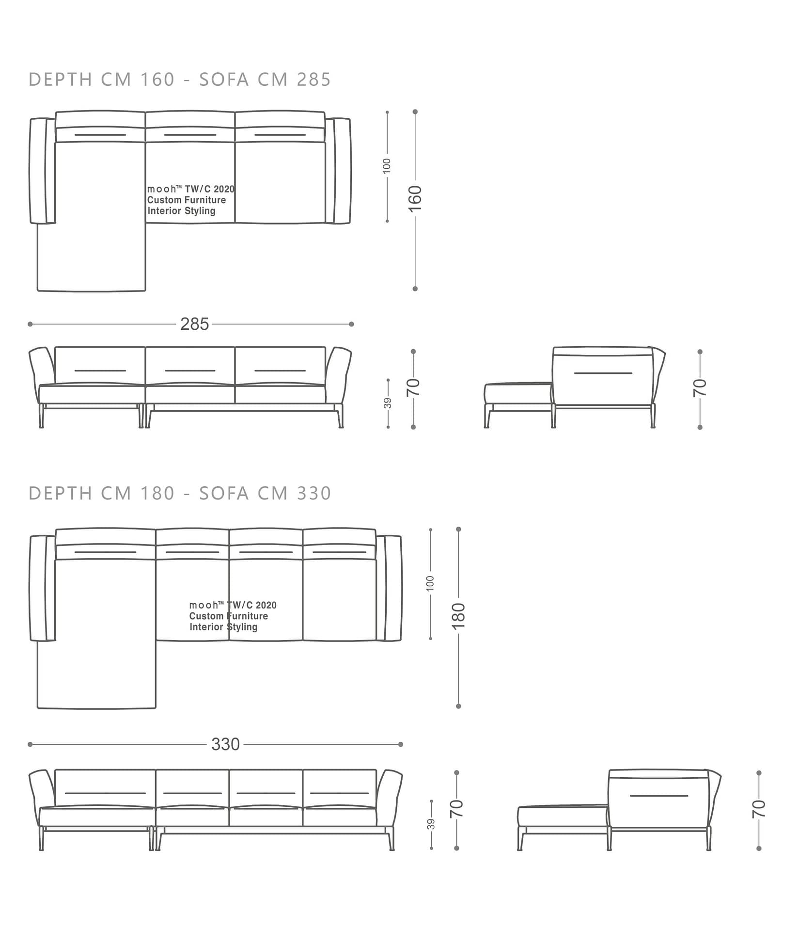 mooh Living 雷諾｜L型沙發-詳細規格