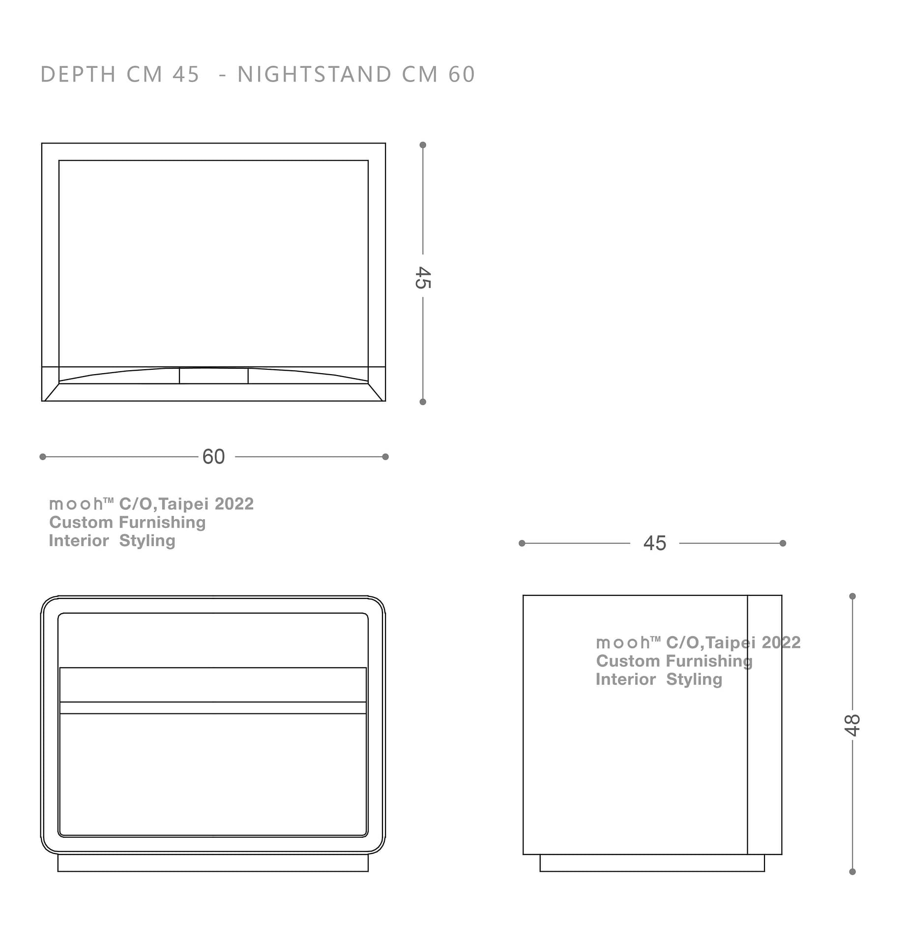 moohLiving 凱爾梅｜床頭櫃-詳細規格