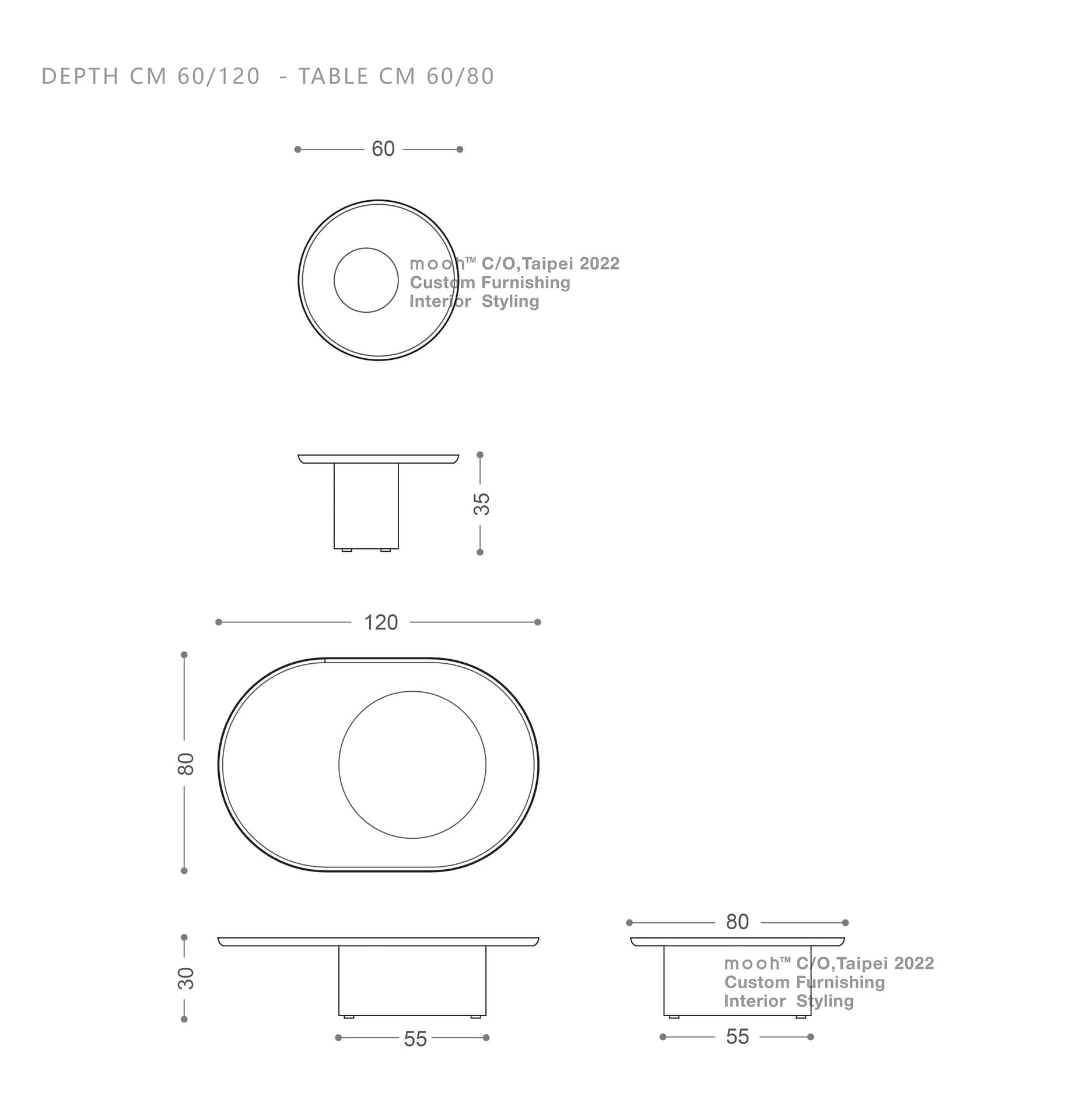 mooh Living 奧格｜茶几-詳細規格