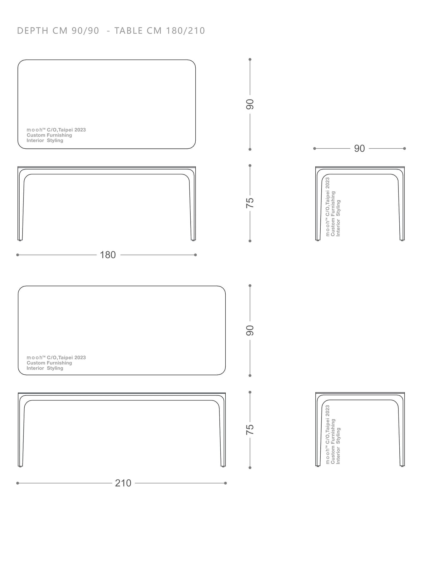 mooh Living 斯威特｜餐桌-詳細規格