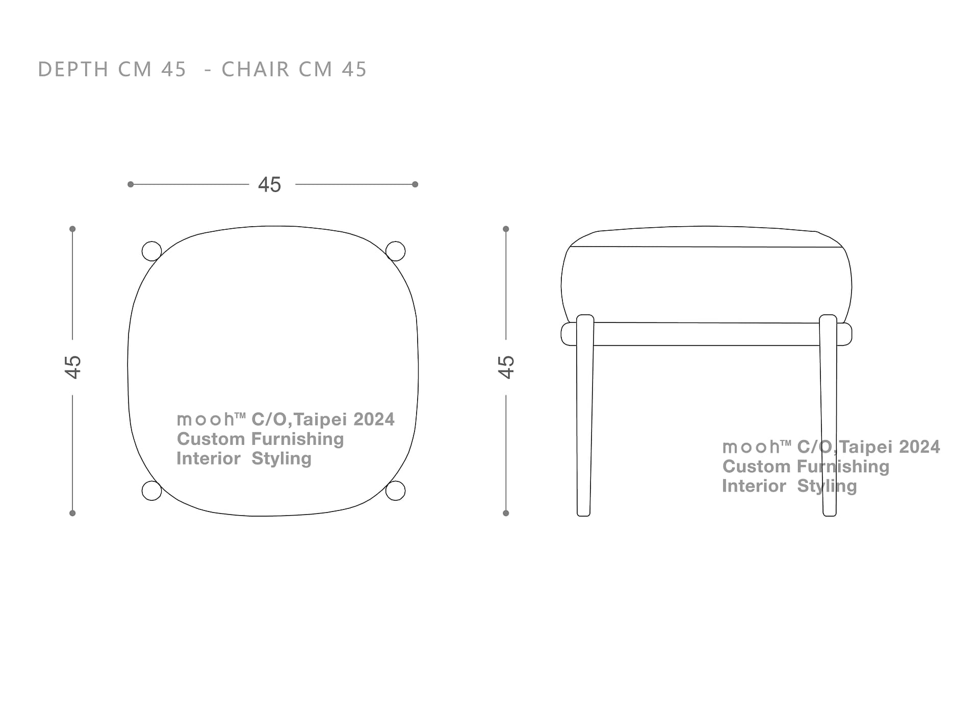 mooh Living 奧斯曼｜椅凳-詳細規格