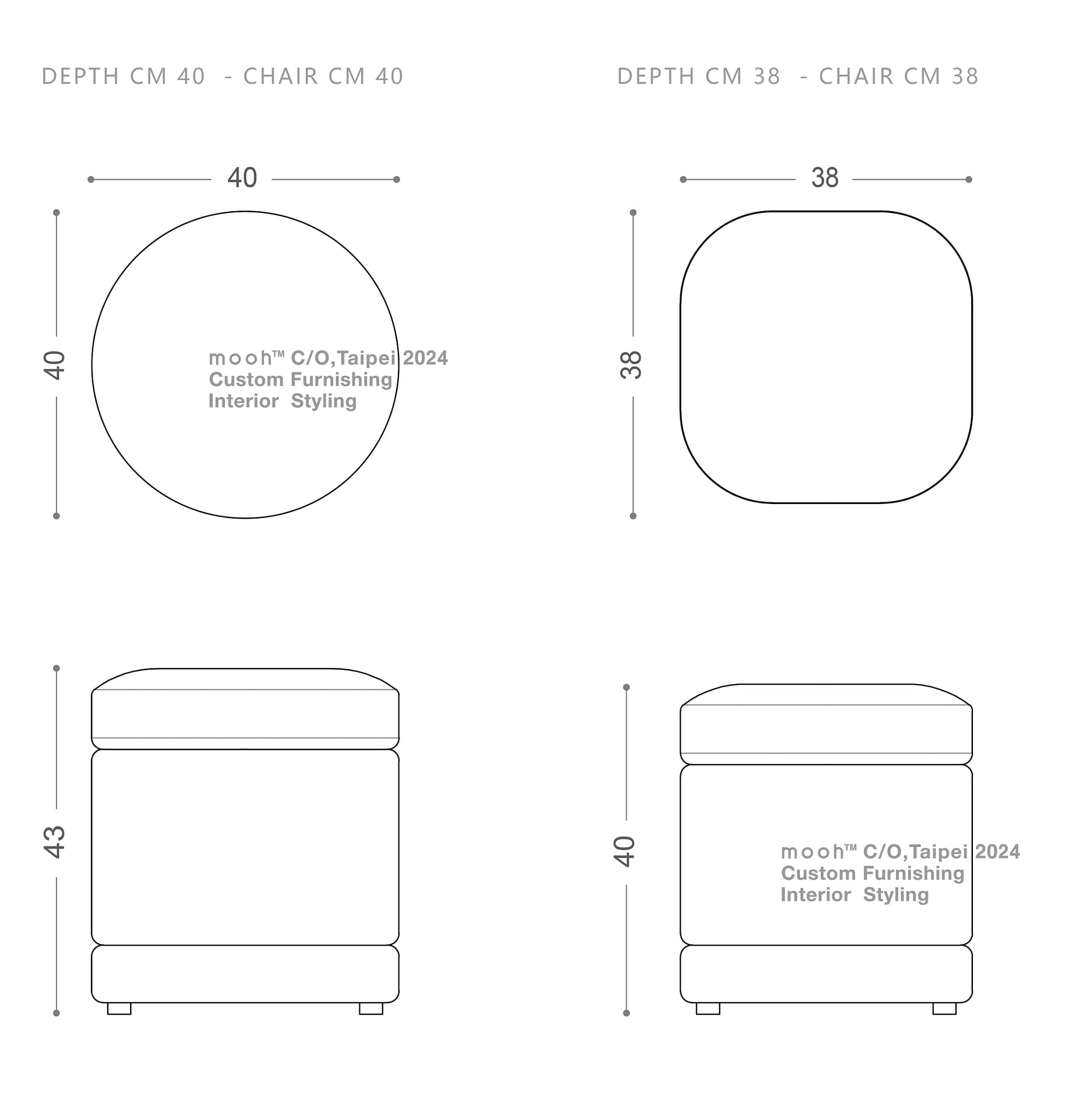mooh Living 伯尼｜椅凳-詳細規格