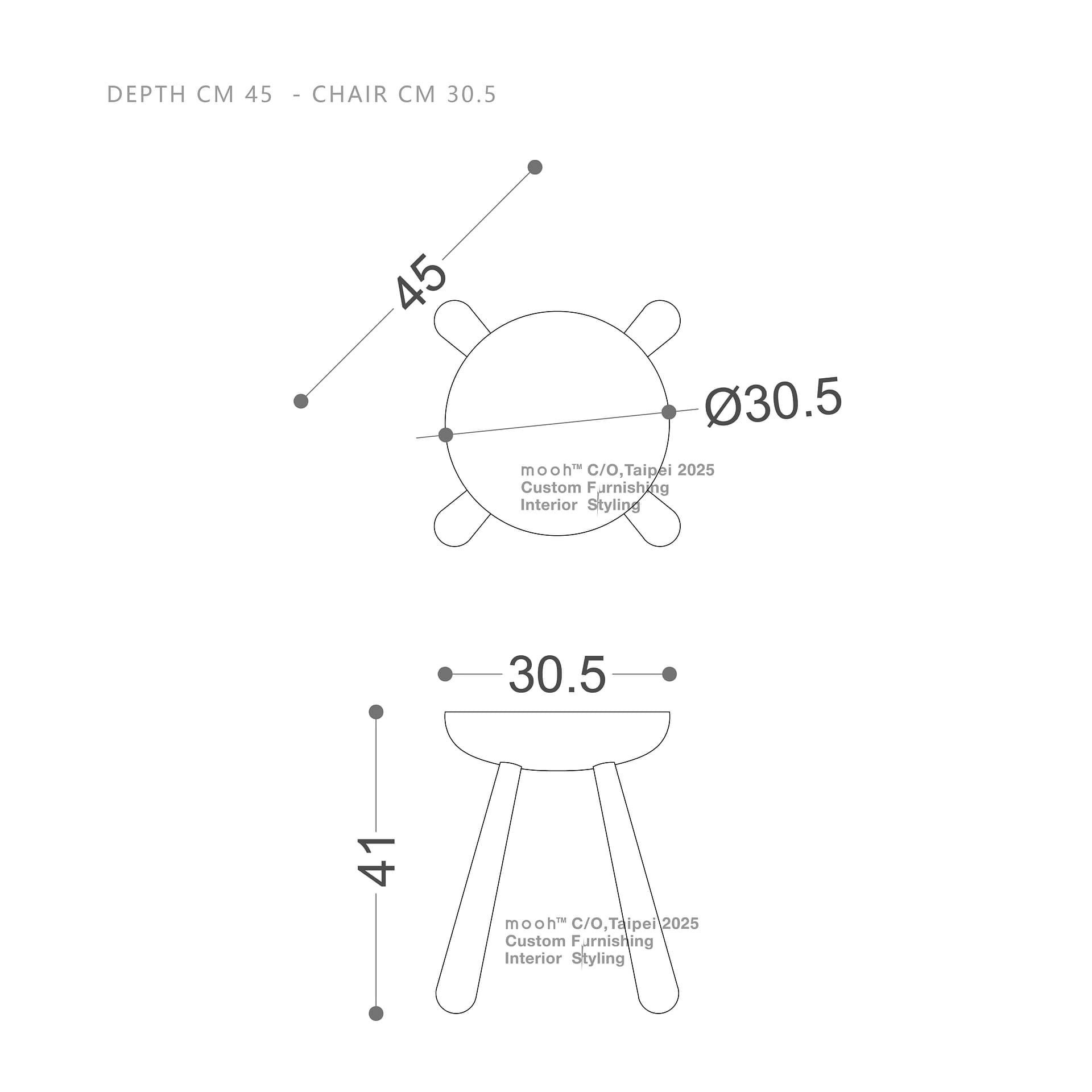 mooh Living 拉菲｜椅凳-詳細規格